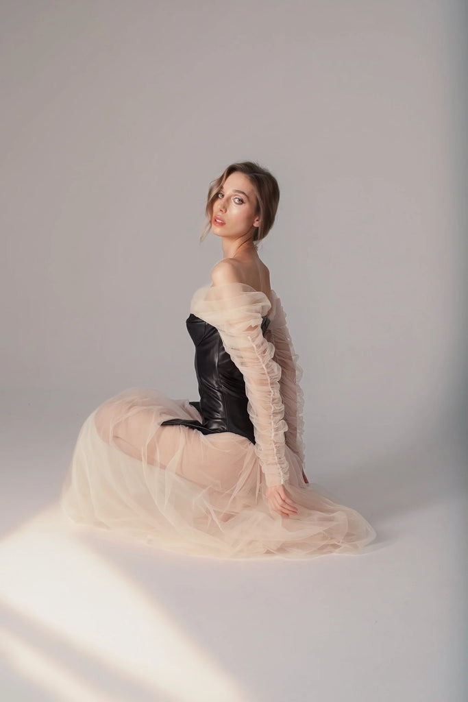 Dress With Leather Corset